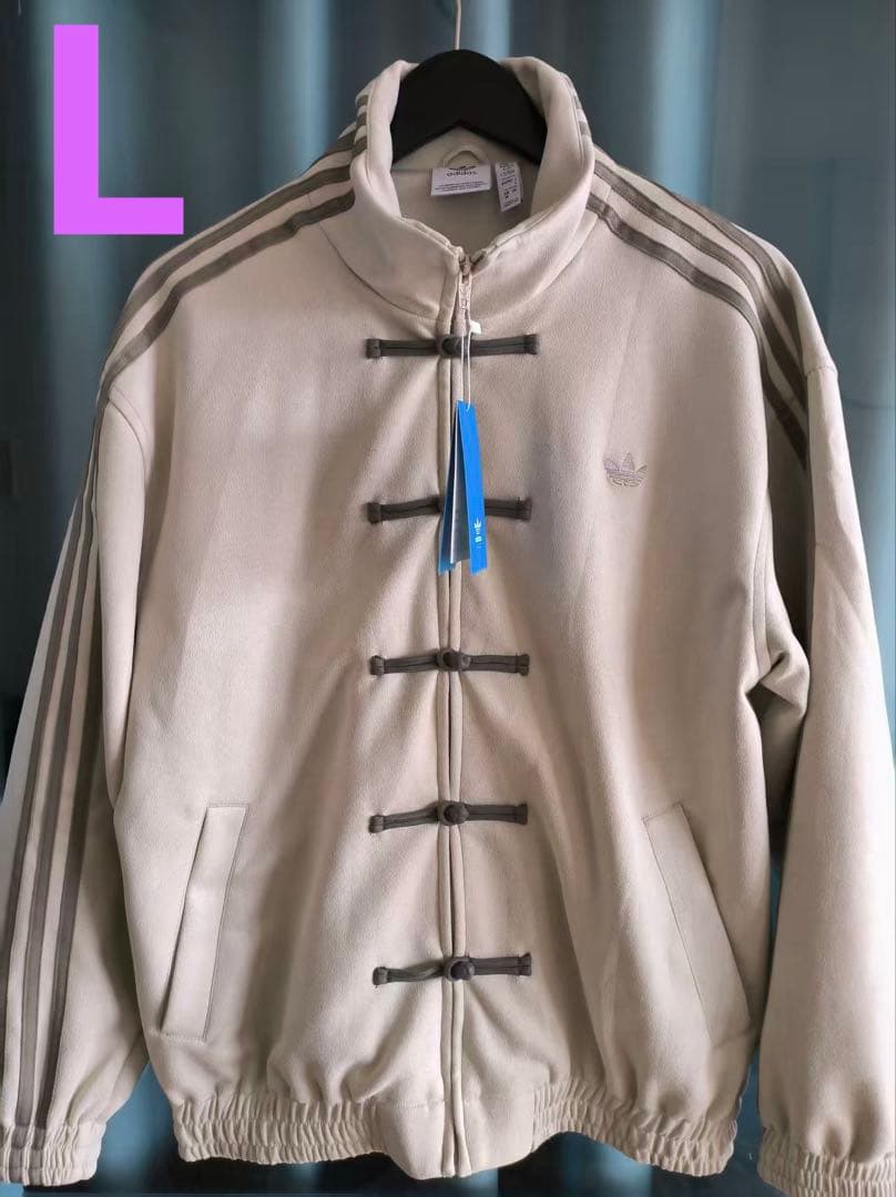 海外限定 アディダス巳年トラック スエード ジャケット クリームホワイト L