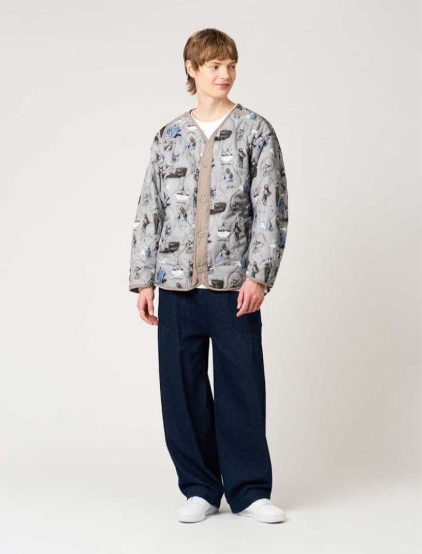 グラニフ ナイトメアー ビフォアクリスマス ショートモッズコート 中のライナー