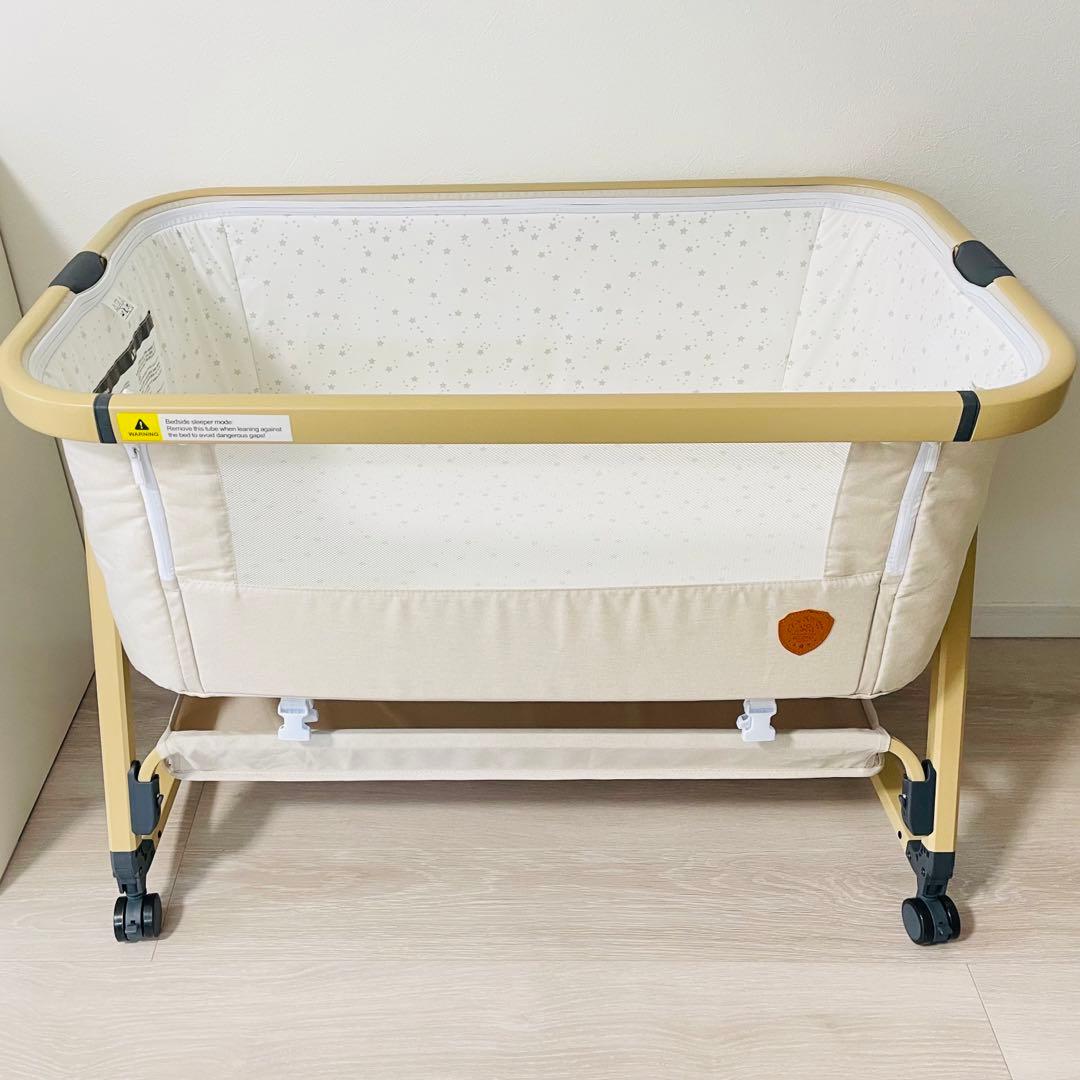 【美品】ベビーベッドHZDMJ ベージュ