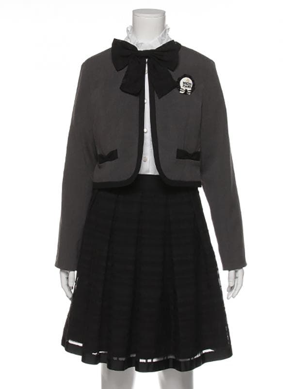 【新品】メゾ ピアノ ジュニア 160 ノーカラージャケット×スカート4点セット