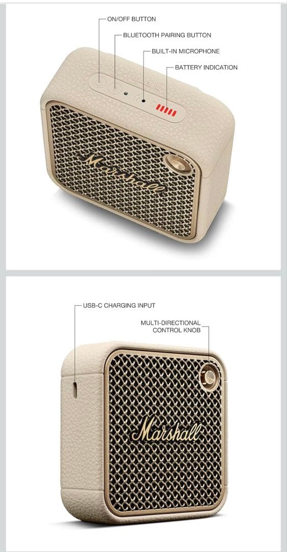 Marshall ワイヤレススピーカー 防水