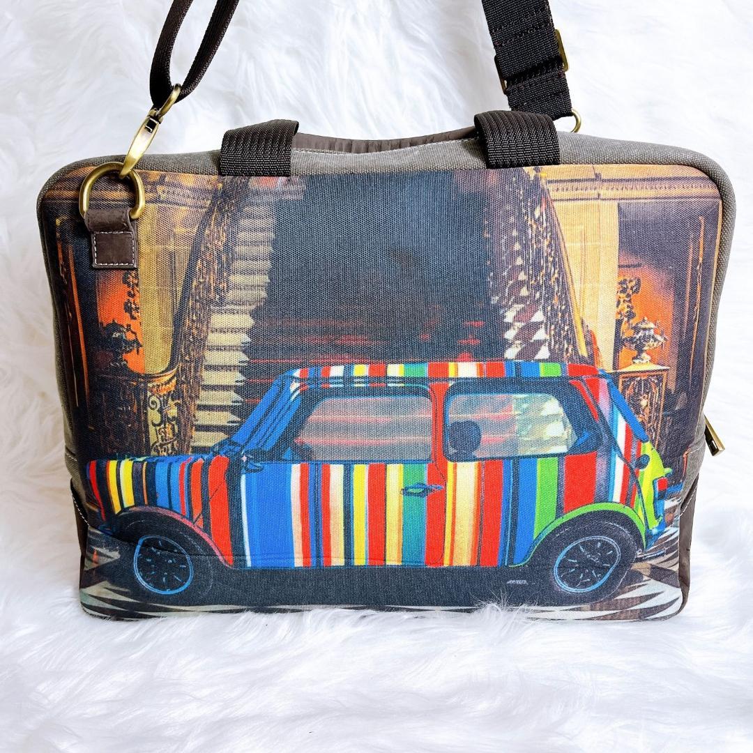 ポールスミス　2way　ボストン　ショルダー　ミニクーパー　マルチストライプ