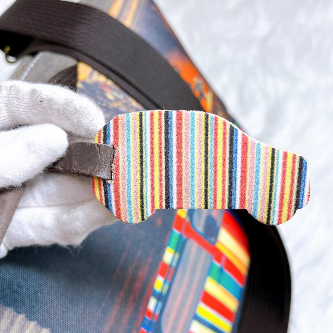 ポールスミス　2way　ボストン　ショルダー　ミニクーパー　マルチストライプ