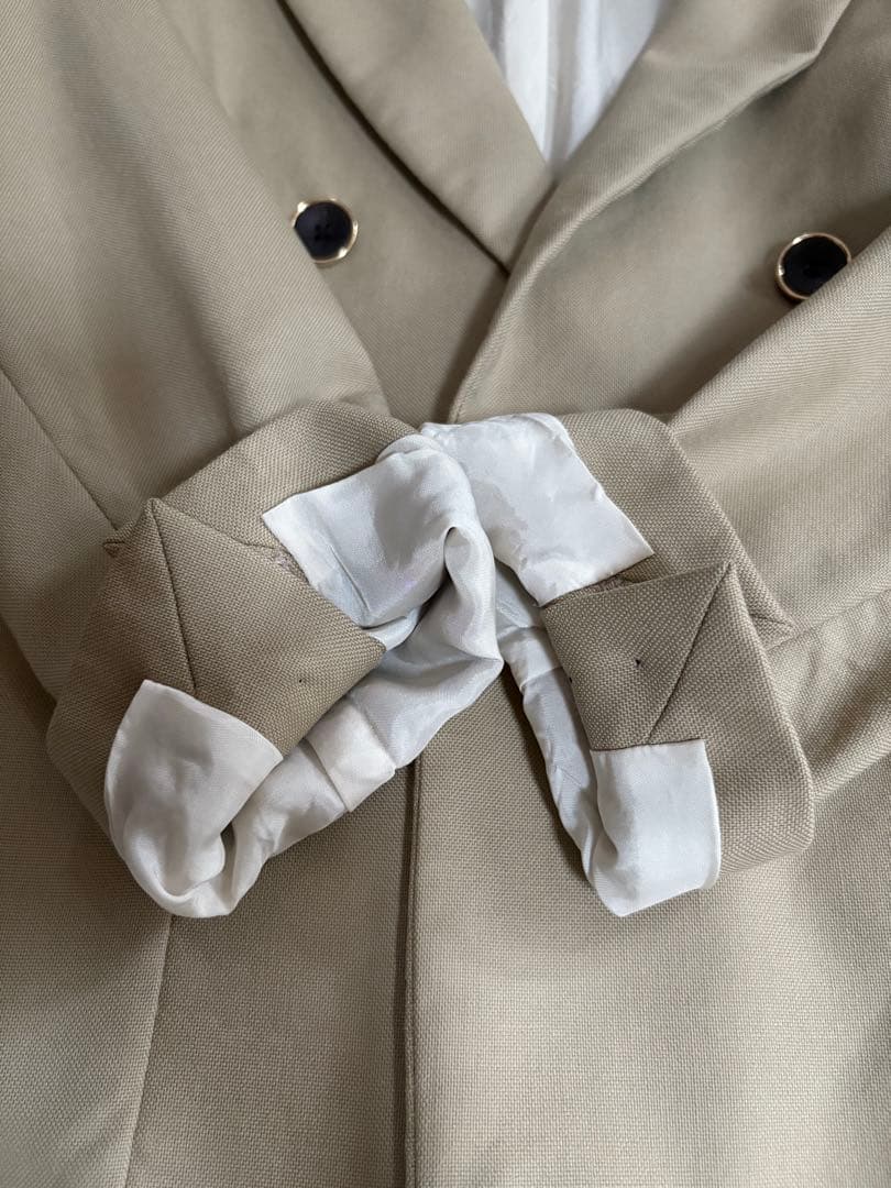 イエナ　ウールダブルブレスト テーラードジャケット ベージュ 金ボタン　IENA