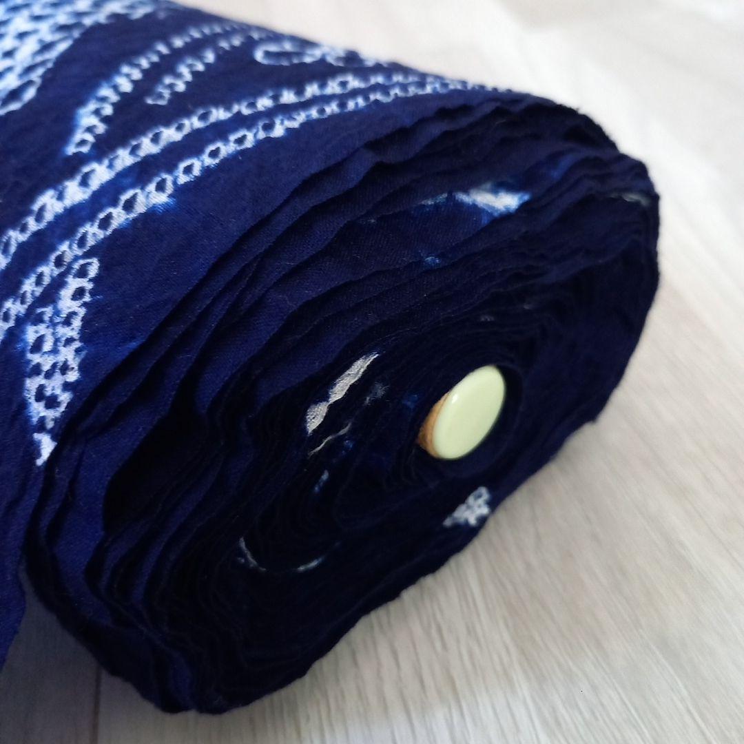 新品　有松絞り　有松海鳴り絞り　絞り浴衣反物綿　花柄