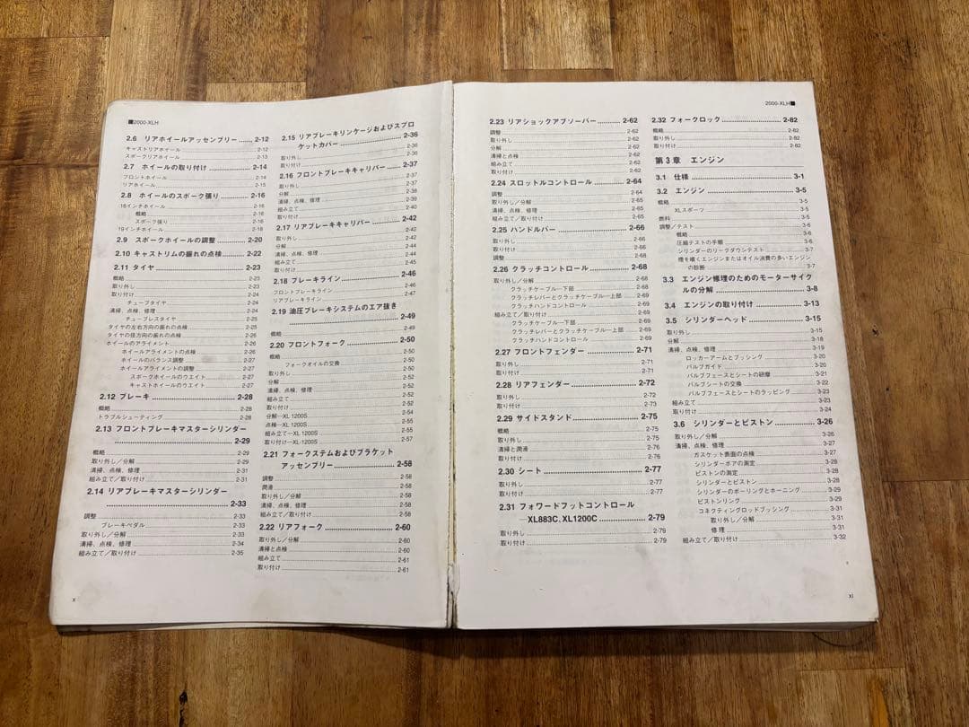 ハーレー　スポーツスター　サービスマニュアル　日本語版　2000 XLH