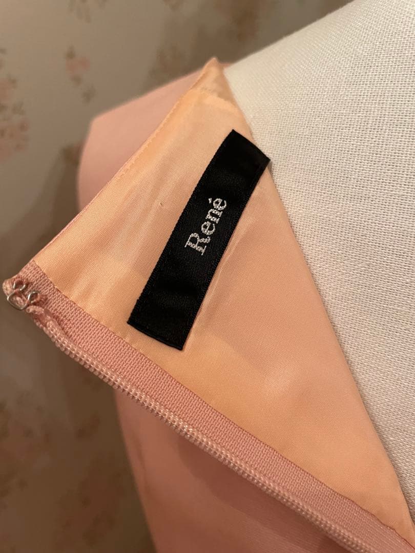 Rene 膝丈フレアワンピース サーモンピンク 36 新品未使用