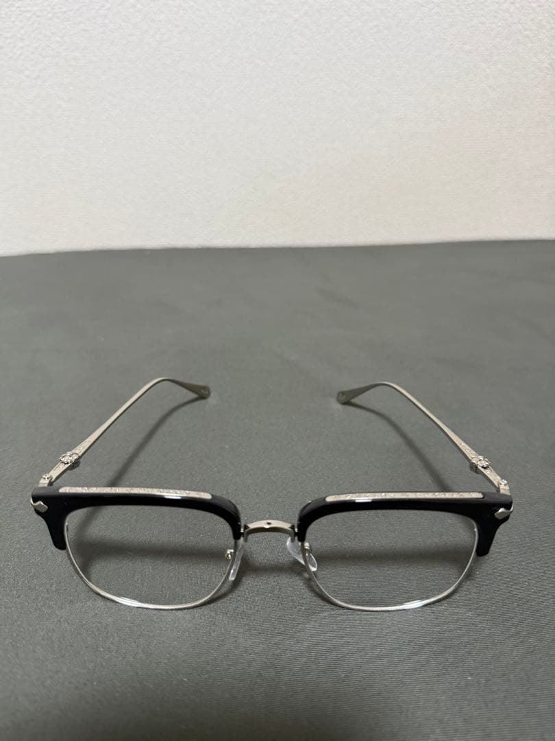 クロムハーツ ファッション・伊達メガネ ブラックフレーム