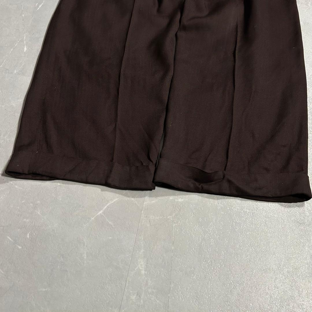 50s vintage ツータックスラックス ブラウン ワイド ロカビリー 古着