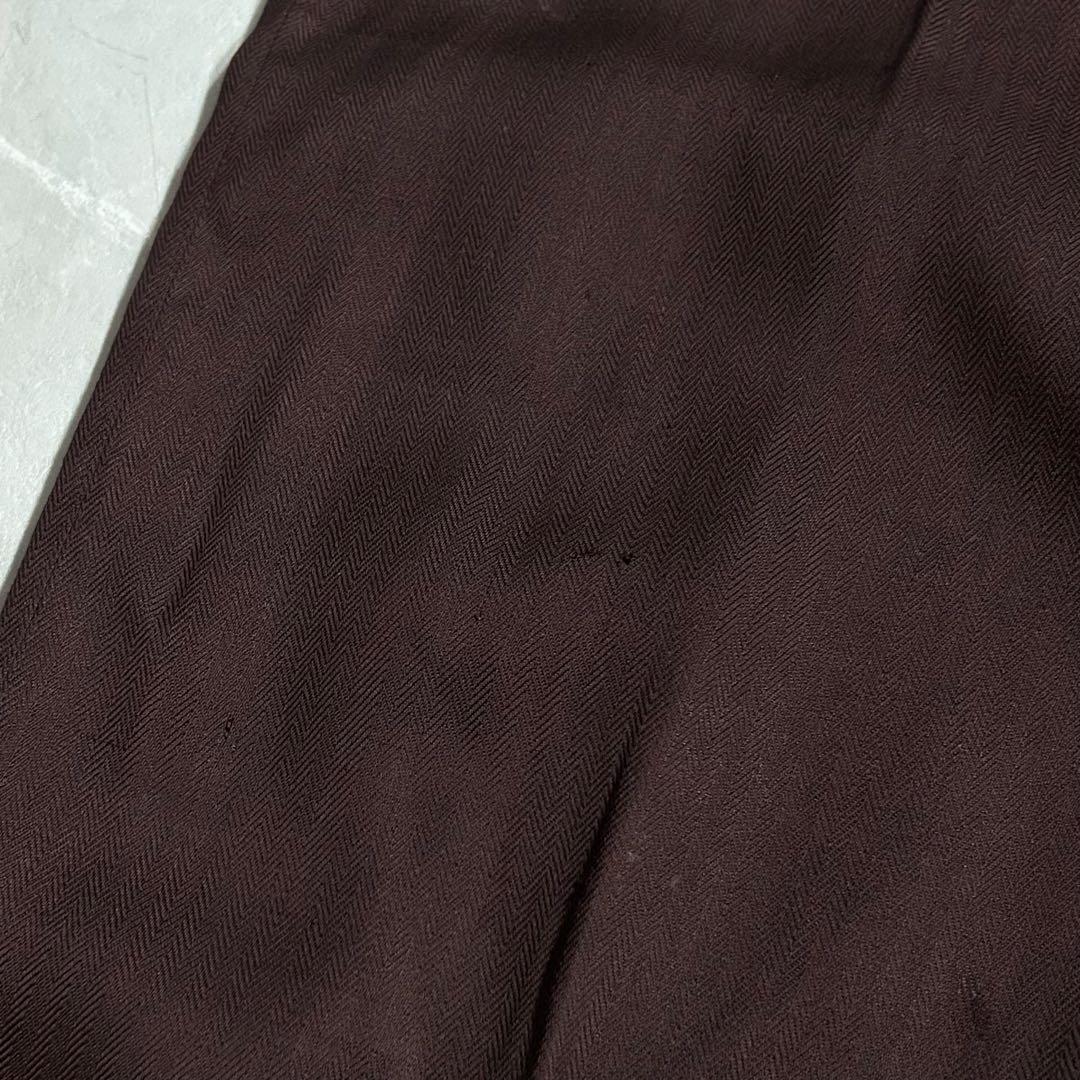 50s vintage ツータックスラックス ブラウン ワイド ロカビリー 古着