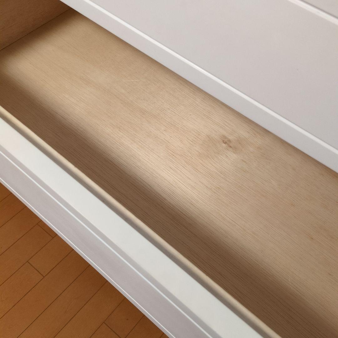 ホワイト木製チェスト 5段 ③