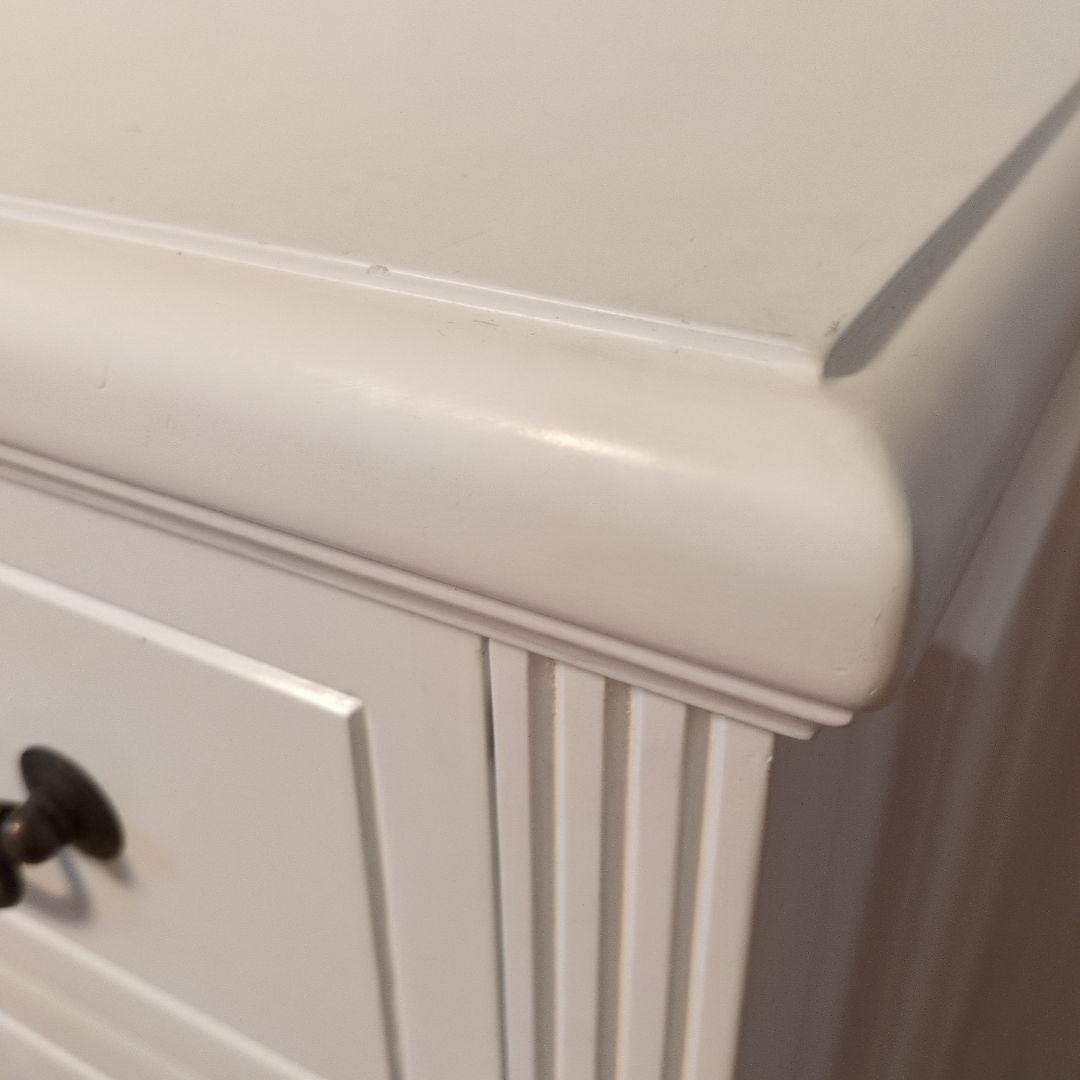 ホワイト木製チェスト 5段 ③