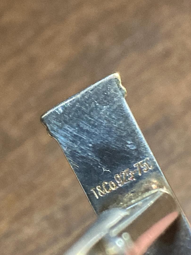 ティファニー コンビ カフス 925 K18 750 オールド ヴィンテージ