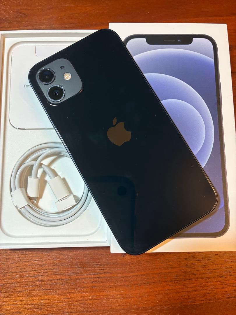 iPhone 12 ブラック64GB 【バッテリー81%】本体 充電ケーブル付き
