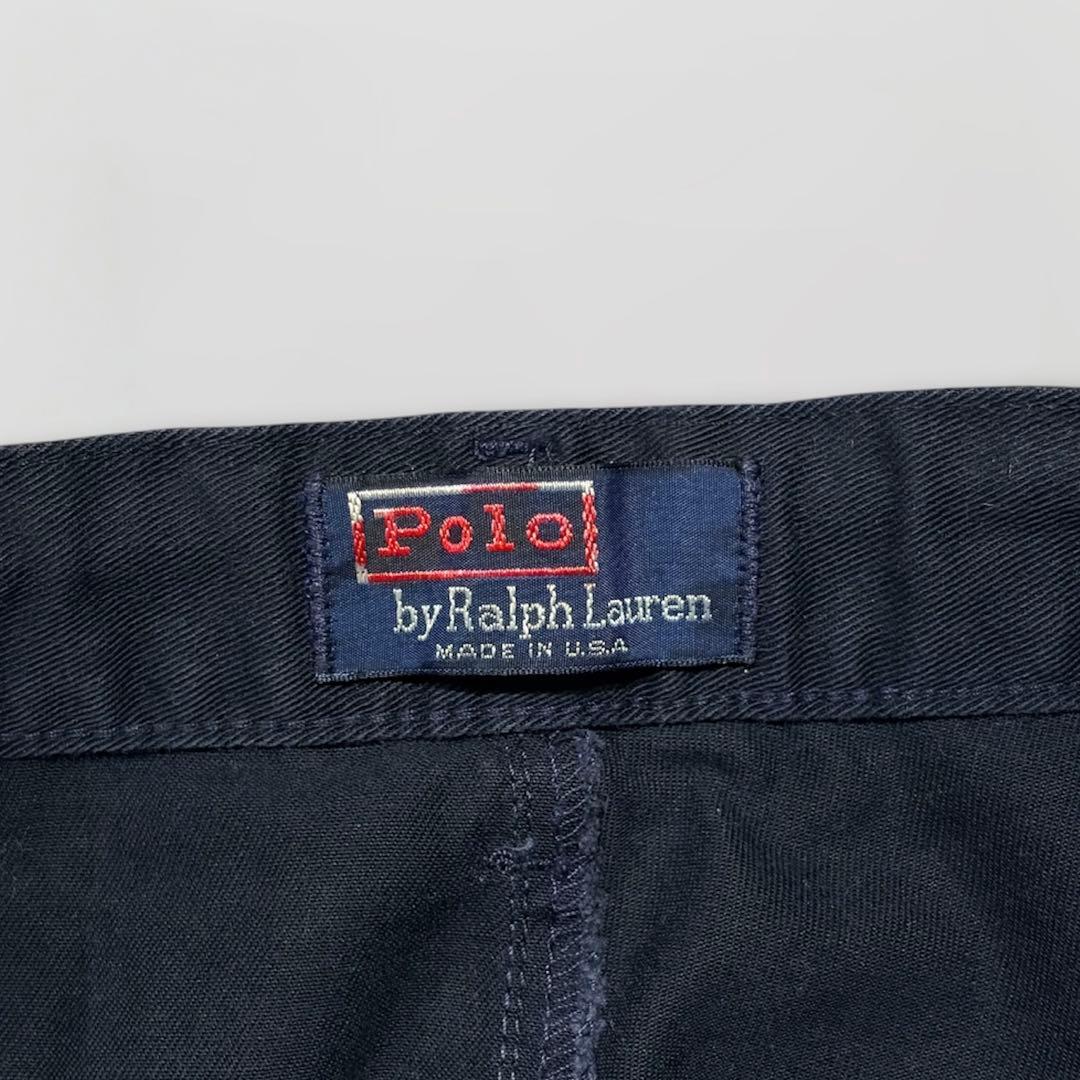 90s USA製 Ralph Lauren ポロチノ ツータック 初期タグ