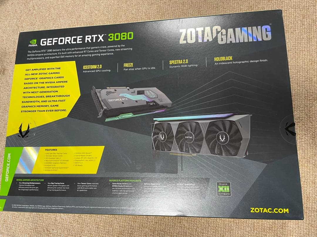 グラフィックボード・グラボ・ビデオカード ZOTAC GeForce RTX3080 AMP
