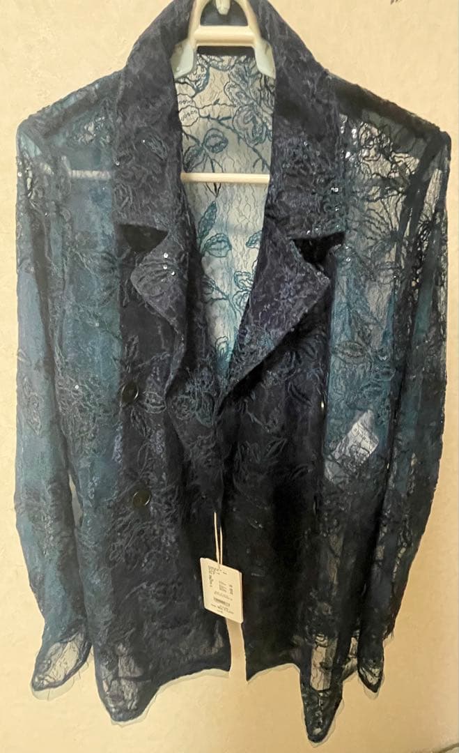 HARE フラワーレースジャケット ブルー