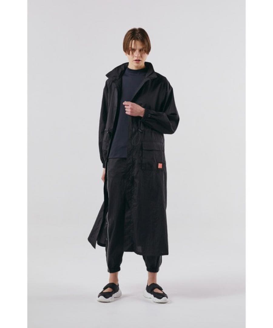 美品 NBB WEEKEND ナイロン撥水シワ加工 フルジップウインドコート