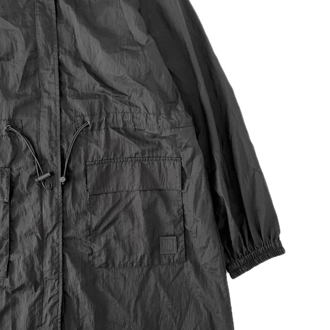 美品 NBB WEEKEND ナイロン撥水シワ加工 フルジップウインドコート