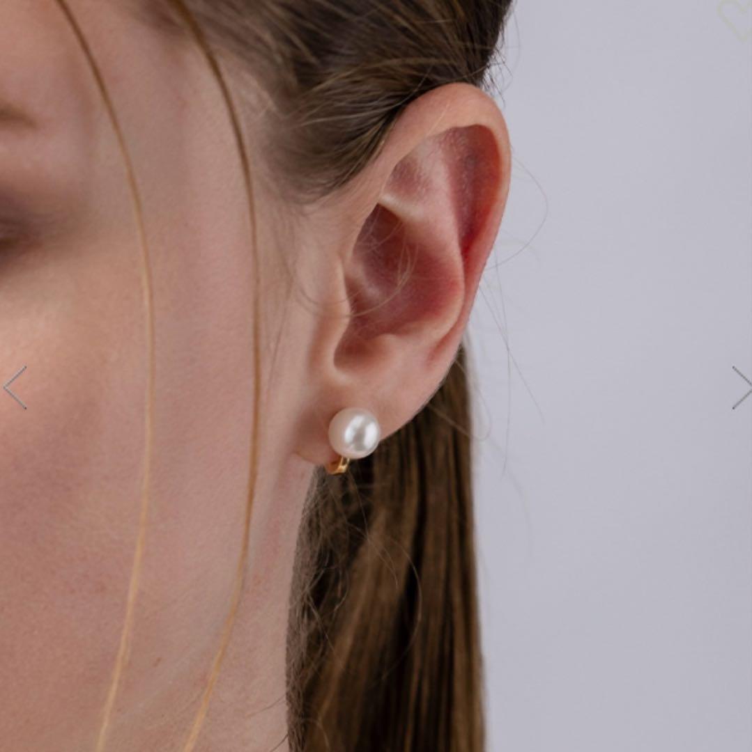 アクセサリー STAR JEWELRY K10 PEARL CLIP EARRINGS