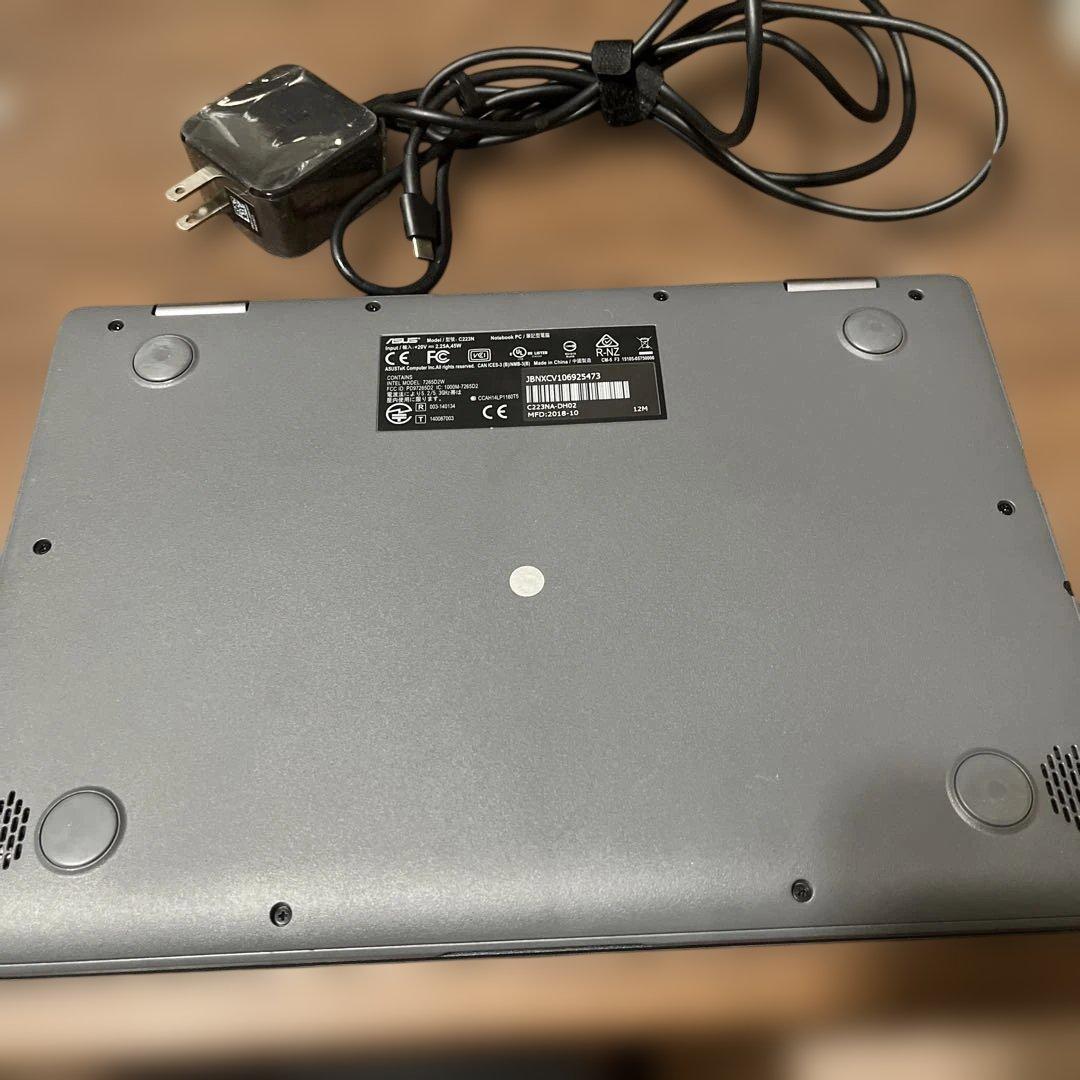 ASUS C223NA Chromebook 本体 充電器付き