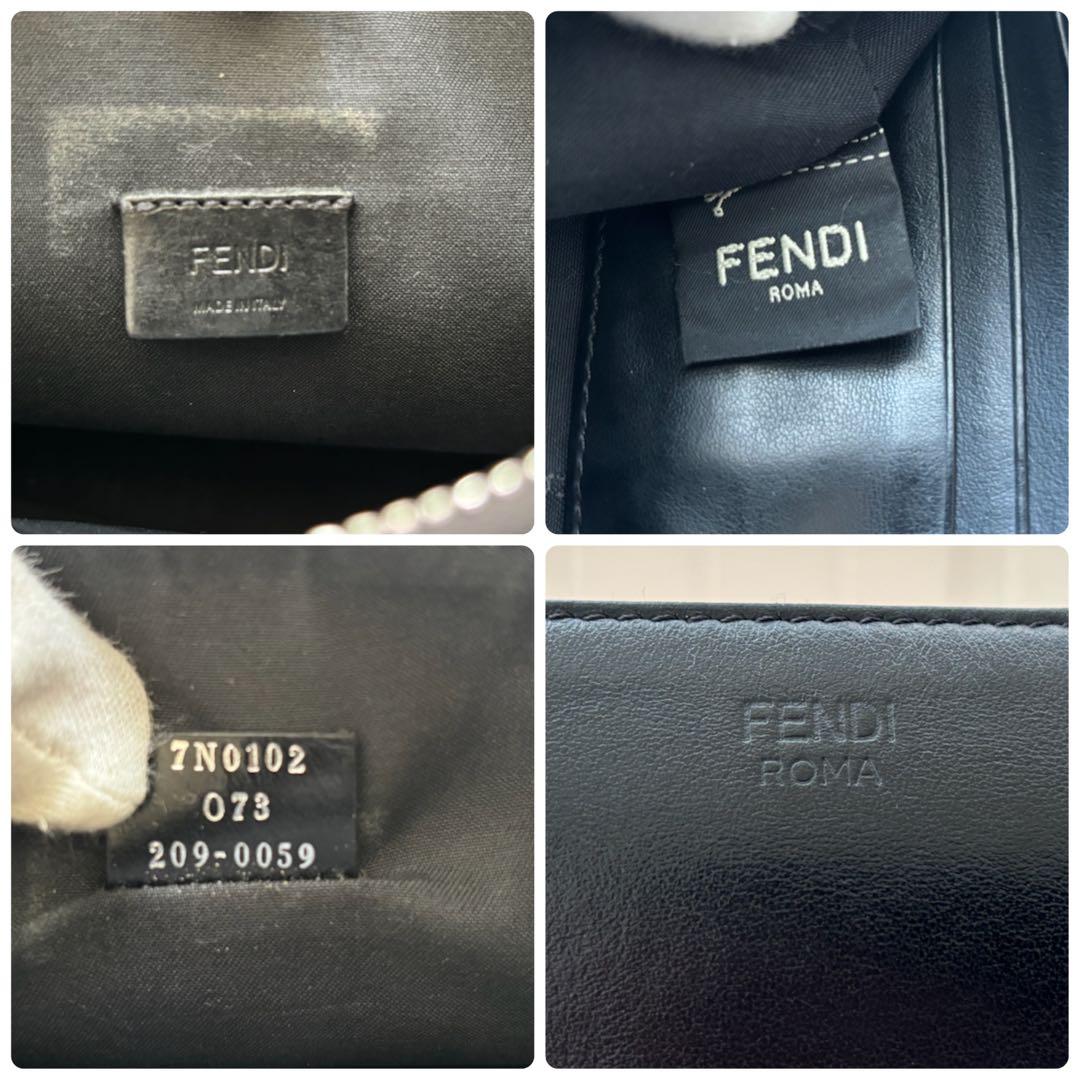 FENDI/フェンディ/バグズアイ/クラッチバッグ/ハンドバッグ/黒/