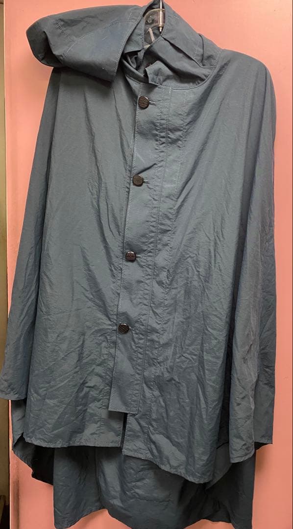 ポスタルコ　postalcoダークブルー 男女兼用レインポンチョ