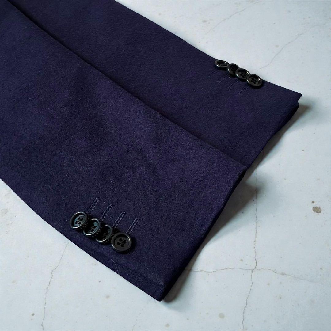 LARDINI 最高級カシミヤ&ウール テーラードジャケット 紺ブレ 46