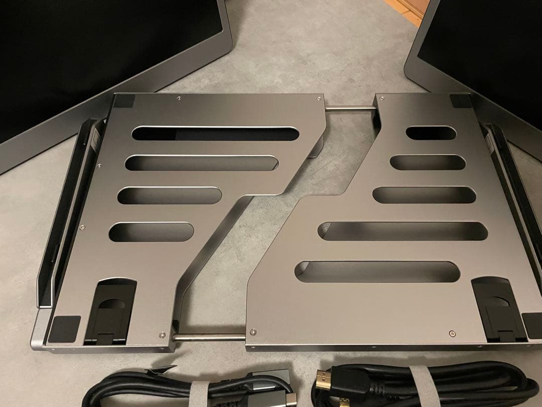 Kwumsy F2 トリプルポータブルモニター 14\" 画面×2 &スタンド