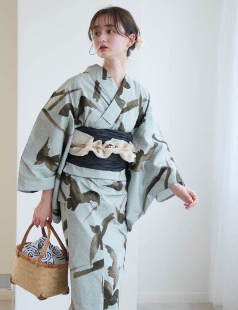 utatane ニコアンティーク 高級変わり織 浴衣3点セット【新品未使用】