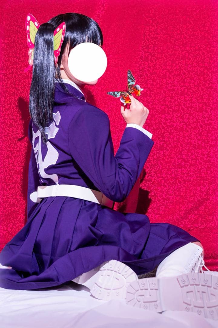 栗花落カナヲコスプレ衣装ウィッグセット　鬼滅の刃