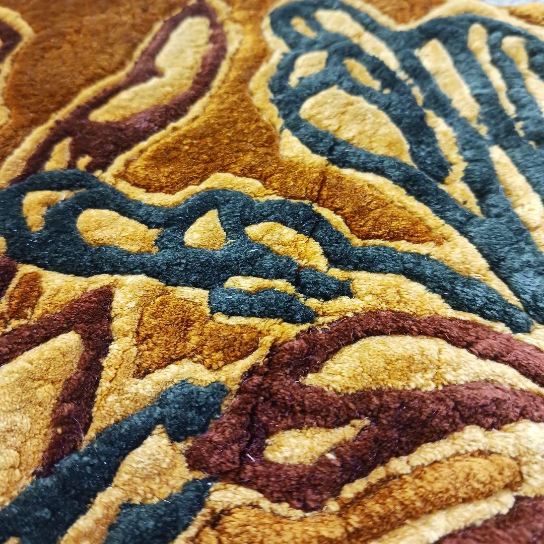 Y3001 中国シルク段通 特大判 245×169㎝ シルク100% 手織り