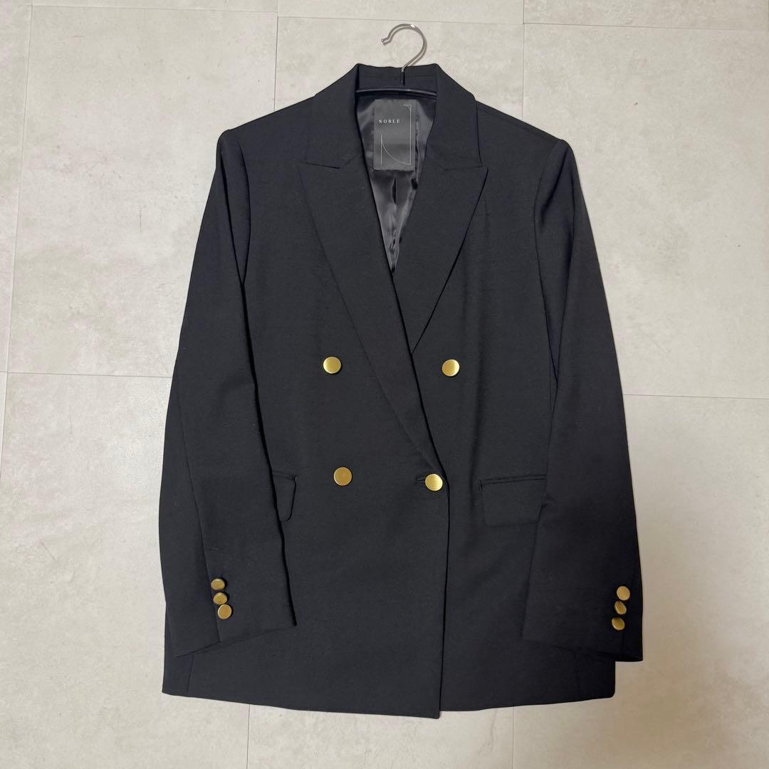 NOBLE ウールMIXツイルピークドラペルジャケット