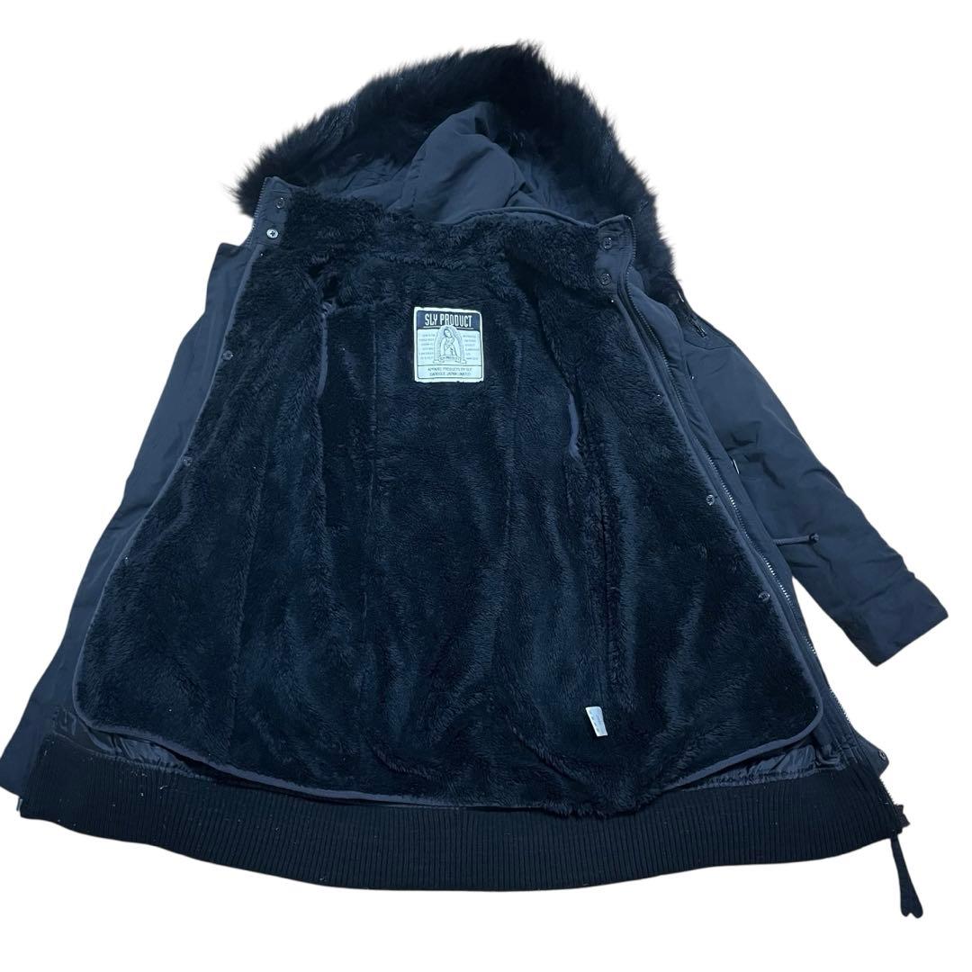 希少　SLY モッズコート　N3Bコート　ロング　ブラック　黒　上戸彩　アウター