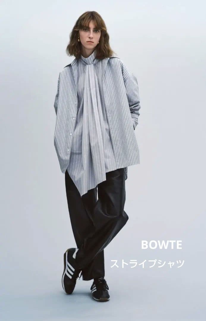 【BOWTE バウト】ストライプシャツ 25aw