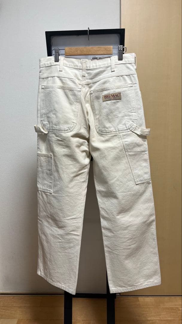 80s USA製 BIG MAC ペインターパンツ talonジップ　白