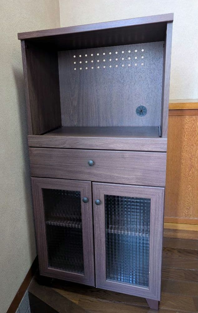 ニトリ レンジ台 ショコレアRE12060 ミドルブラウン 送料込み&完成品