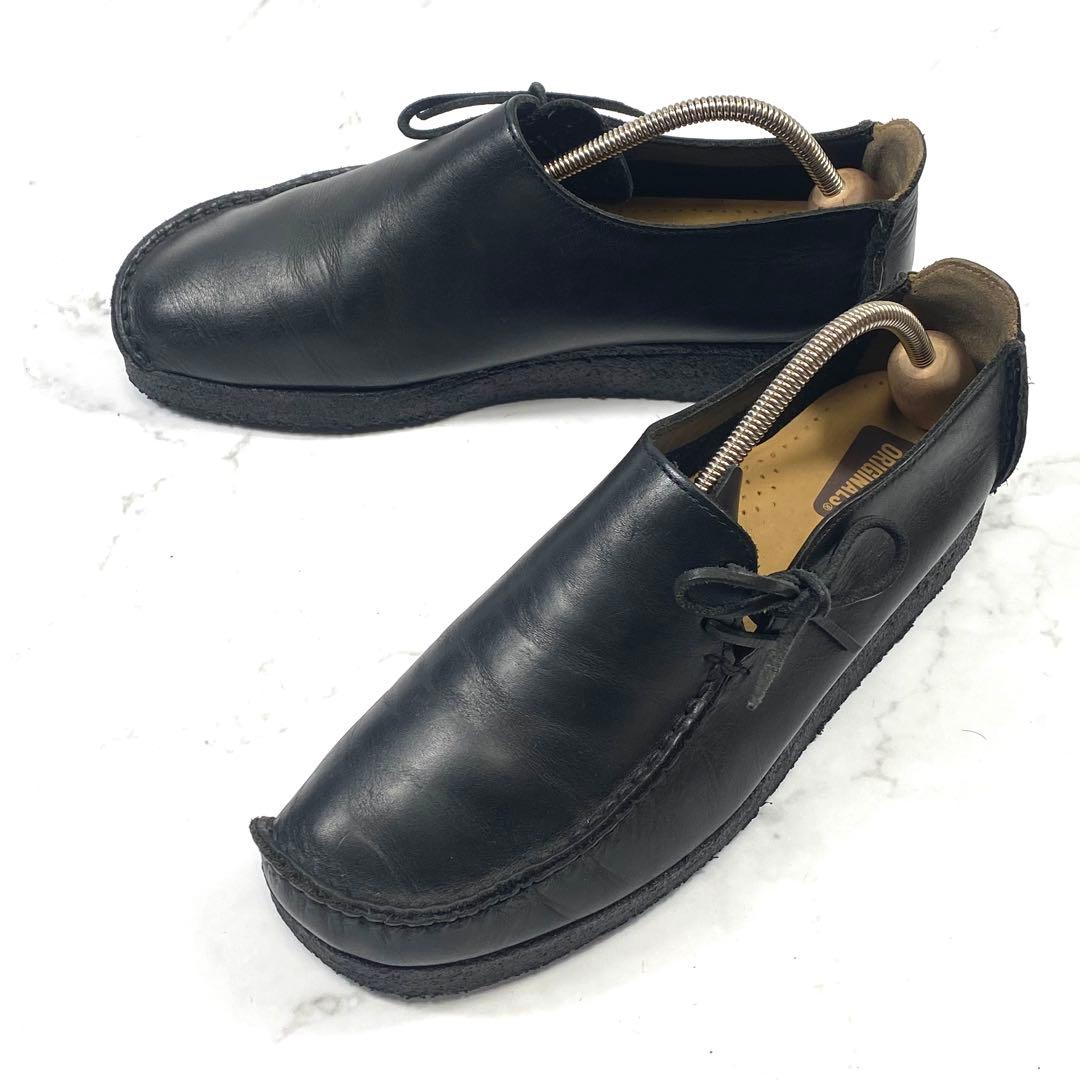 【美品】Clarks LUGGER BLK SMOOTH LEATHER 7.5