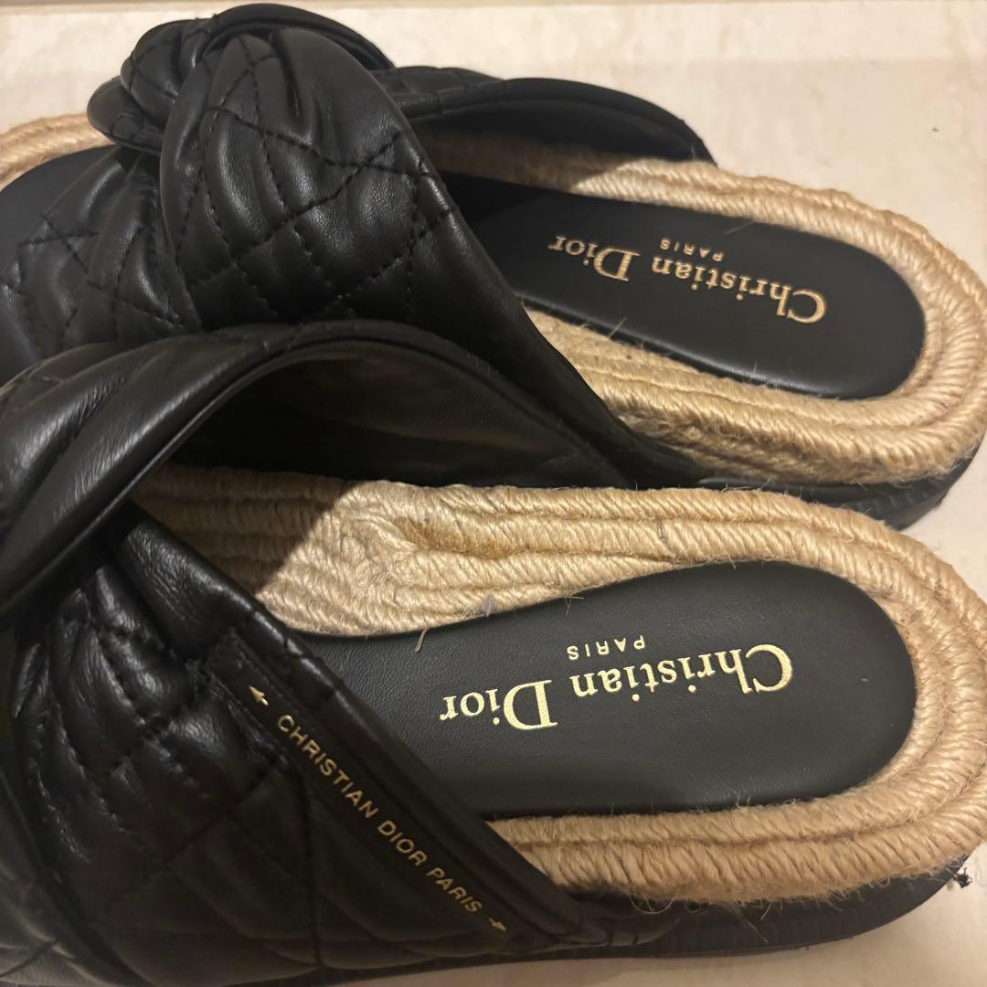 【美品】Dior ディオール サンダル カナージュ ツイスト　24.5/38.5