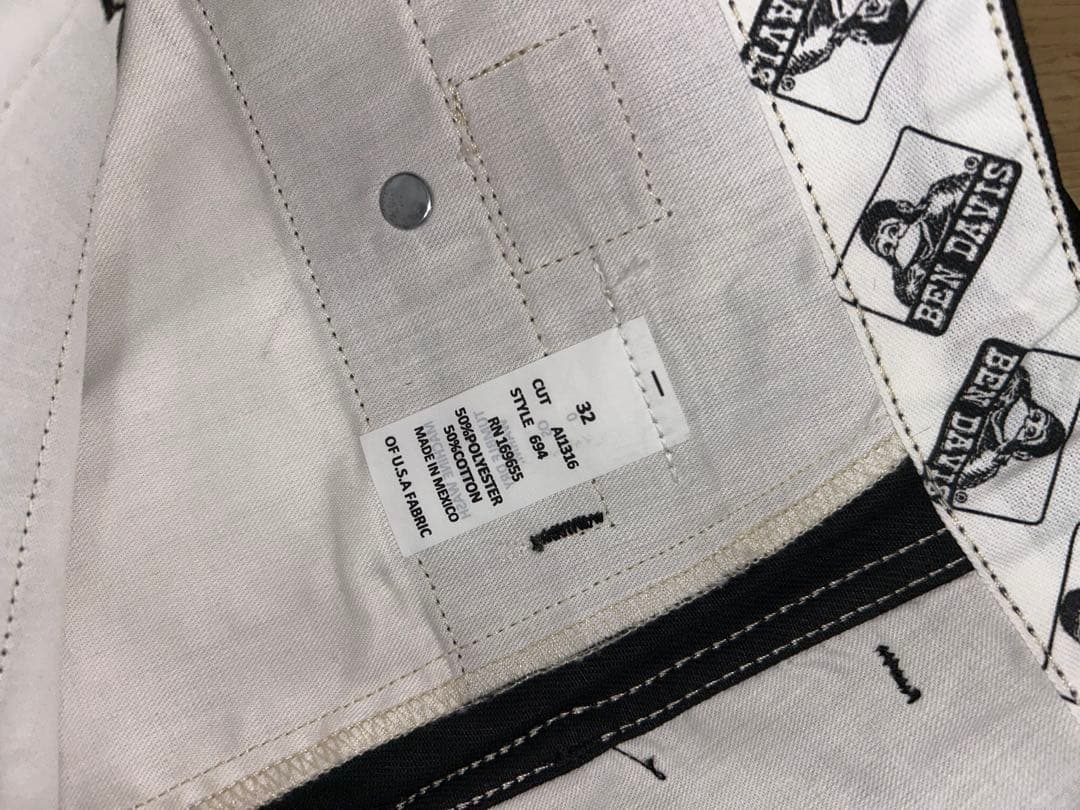 【⭐︎USA規格⭐︎】ベンデイビスオリジナルベンズパンツW32L30 ブラック