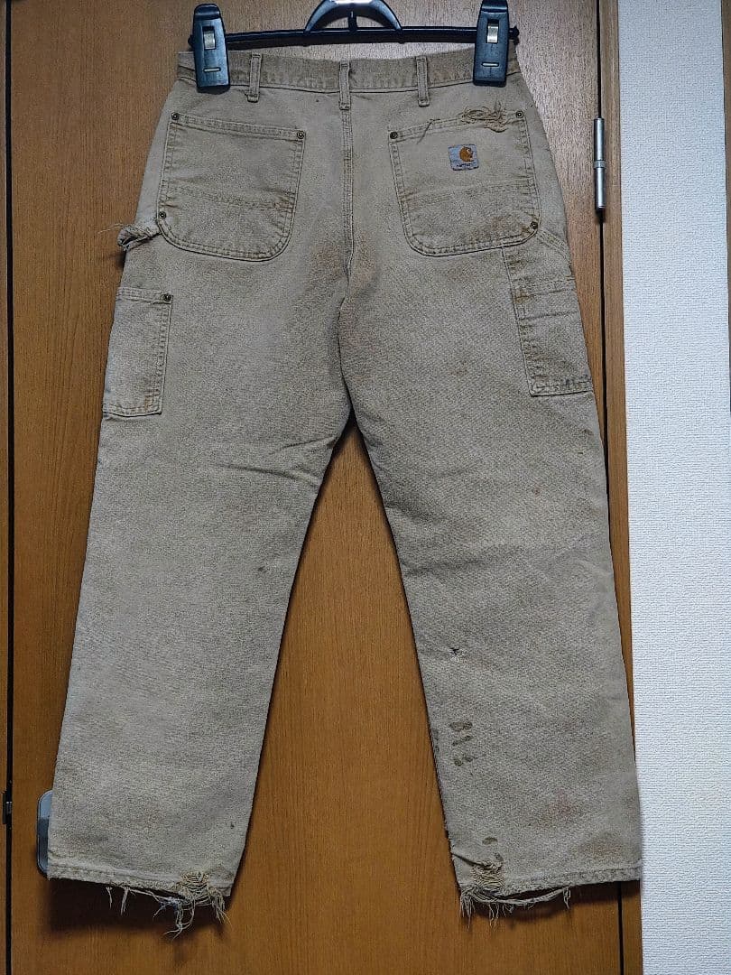 カーハート ダブルニー 襤褸 ボロ サルベージ 雰囲気 w33 l30