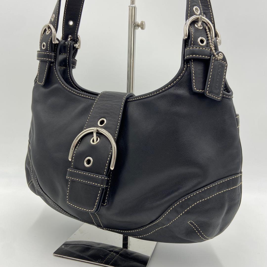 極美品✨コーチ ソーホー ワンショルダー アクセサリーポーチ ブラック 9738