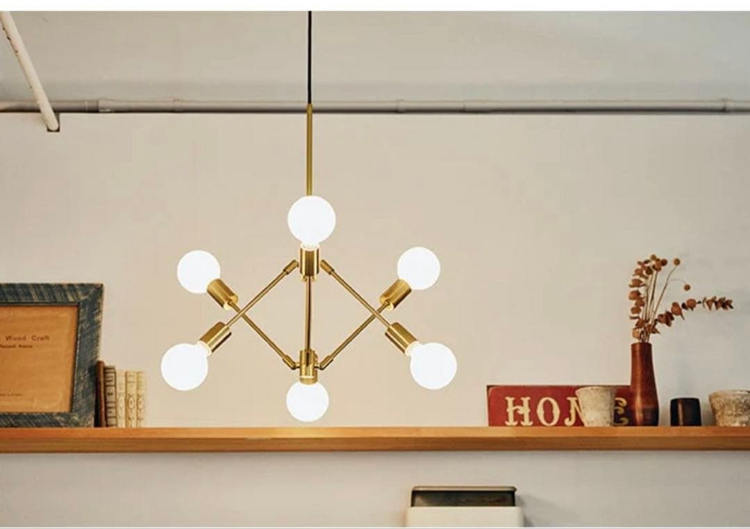 ゴールド ペンダントライト 6灯