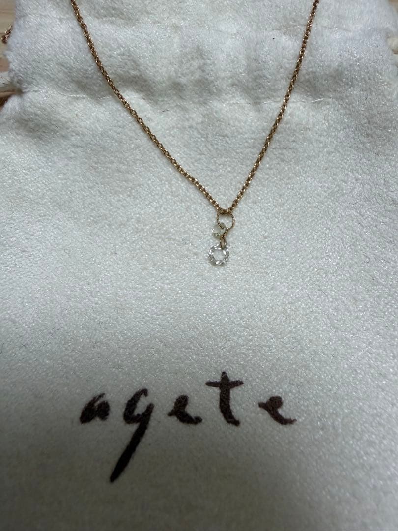 agete ダイヤモンドネックレス