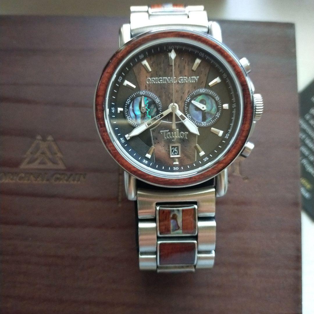 テイラーギター✕オリジナルグレイン 腕時計 定価165000円の1/3 エボニー