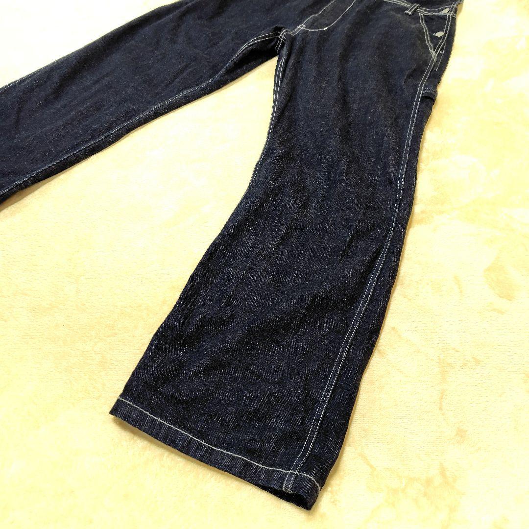 【美品】児島ジーンズ 濃紺 デニム つなぎ オーバーオール XL 日本製