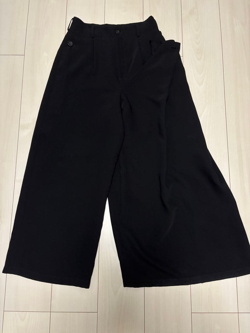 希少 workshop yohji yamamoto ラップパンツ ブラック