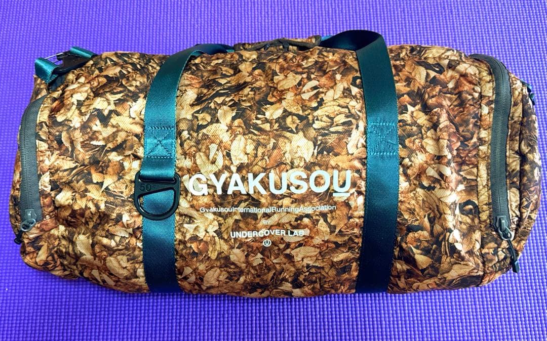 希少高＆超レア特典あり　GYAKUSOU枯葉柄 ボストンバッグ :ドラムバッグ