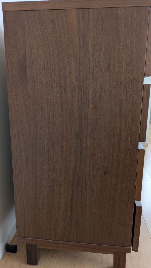 【美品】無印良品　木製チェスト4段　ウォールナット