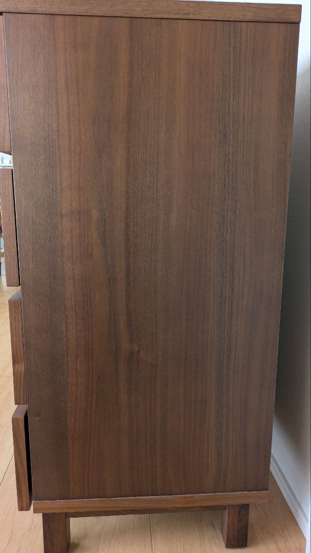 【美品】無印良品　木製チェスト4段　ウォールナット